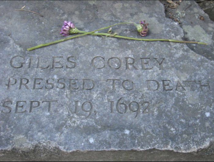 Giles Corey Erinnerungsstein